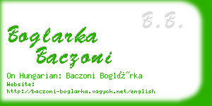 boglarka baczoni business card